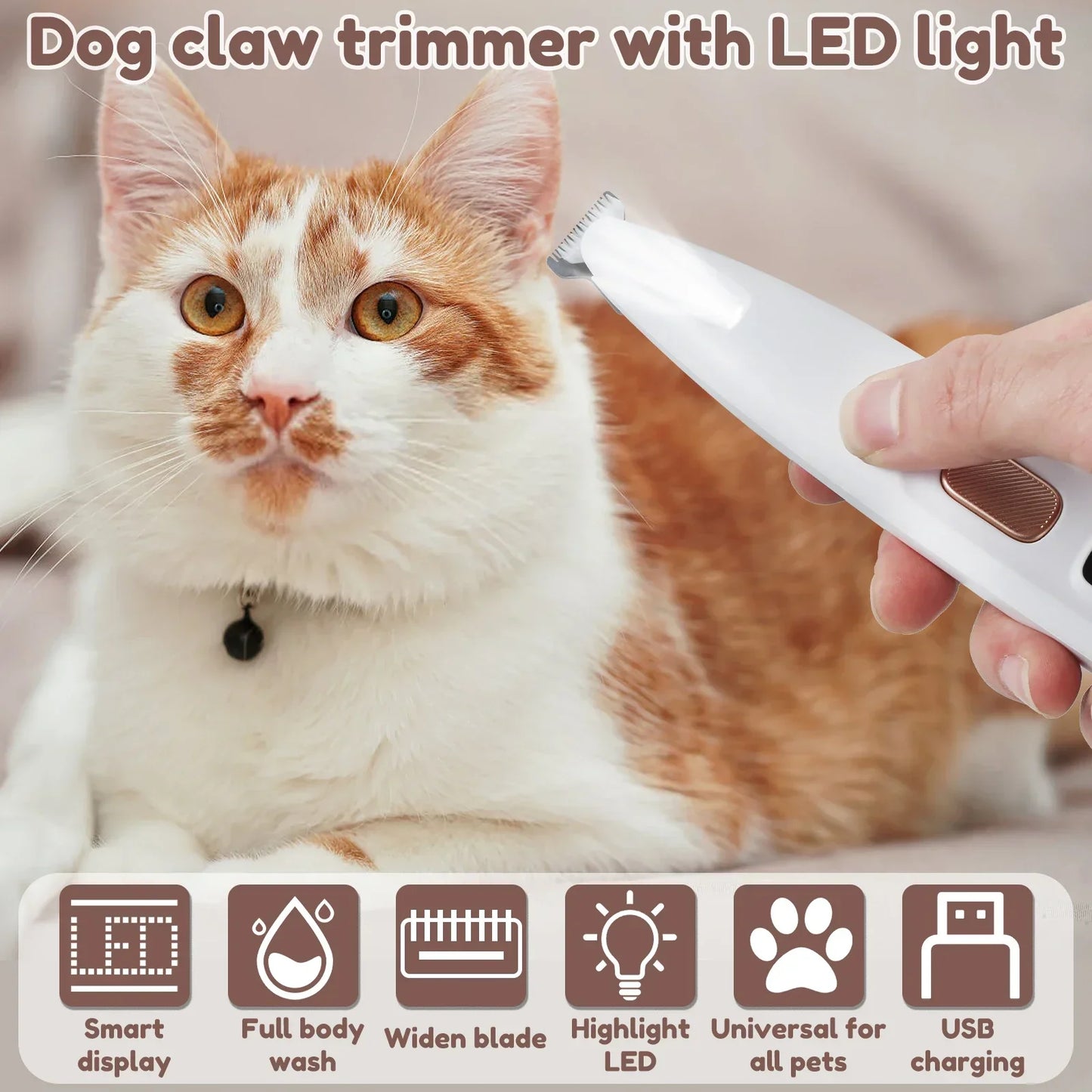 BrightPaws LED Grooming Clipper